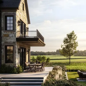 Luxurious Limestone Haven With Balcony Charm
