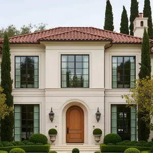 Majestic Mansion with Rustic Roof Charm