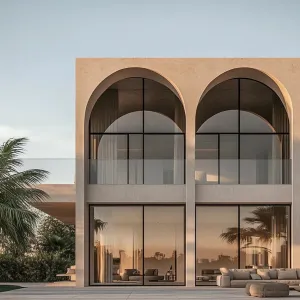 Arched Allure Amidst Palms