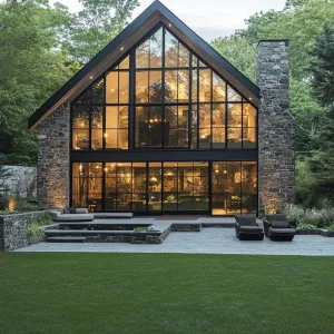 Stone Fusion: A Modern Barn Transformation