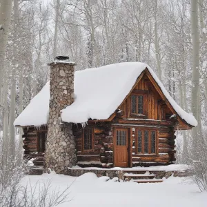 Winter’s Cozy Log Haven