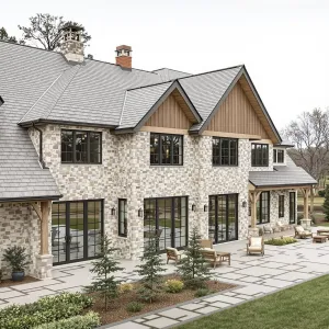 Majestic Stone Dwelling with Contemporary Flair