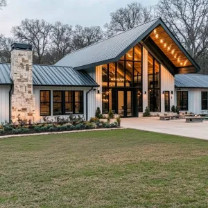 Modern Barn with a Twinkling Twist