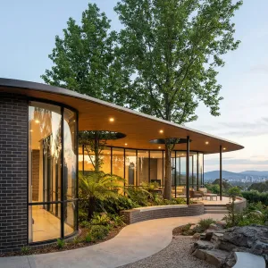 Tree Embrace Hillside Glass Retreat