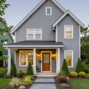 Classic Gray Gem with a Cozy Porch