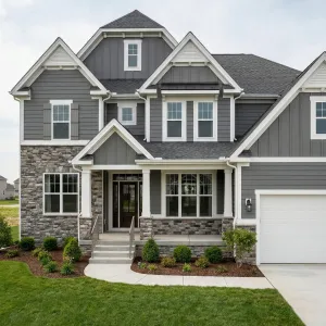 Pewter Gabled Haven With Bright Whites
