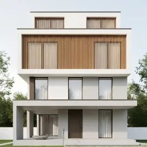 Timber Fins Horizon Facade