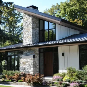 Suburban Dream with a Stone Facade