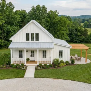 Pastureview White Farmhouse Tiny Cottage