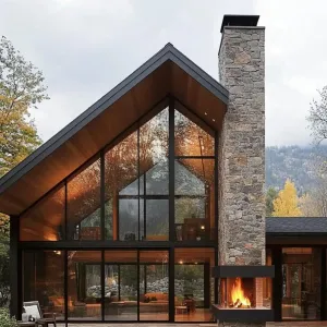Gable House Haven: Fireside Finesse
