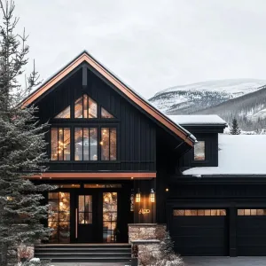 Dark, Rustic Wood With Copper and Black Steel Elements