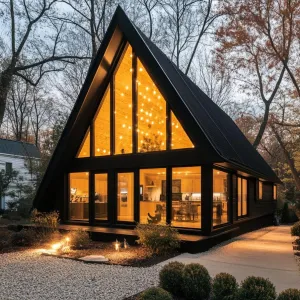 Preview of Black Cabin with LED Lighting