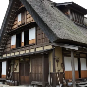 Thatched Roof Delight in Rural Japan