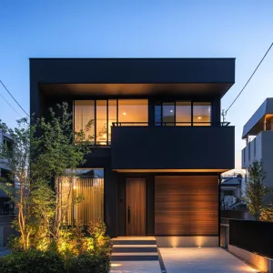 Evening Glow on a Modern Cube