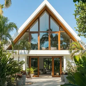 A-Frame Charmer Nestled in Tropical Lushness