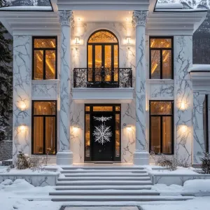 Snowflake Chalet with Marble Majesty