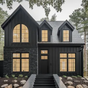 A-Frame Noir Nest with Illuminated Charm