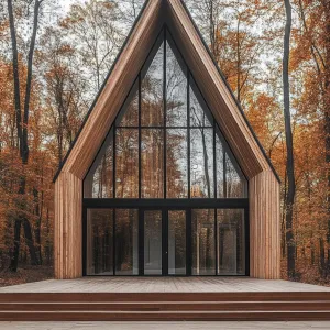 A-Frame Haven: The Glassy Nest