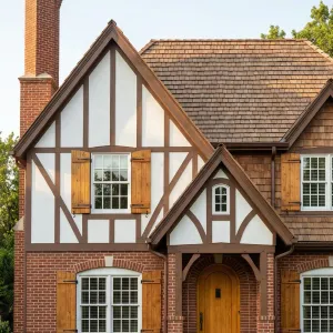 Storybook Brick Tudor Cottage Front