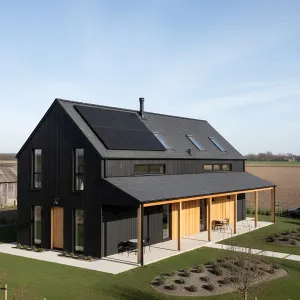 Carbon Barn With Sunlit Veranda