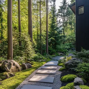 Peaceful Pathway Through Tall Tranquility