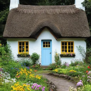 Charming Thatched Abode in a Floral Oasis