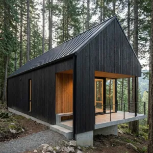 Elevated Forest Nook With Dark Cladding