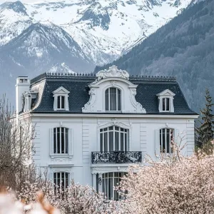 Elegant French Mansion with Mountain Views