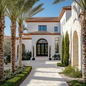Spanish Hacienda With a Mediterranean Courtyard