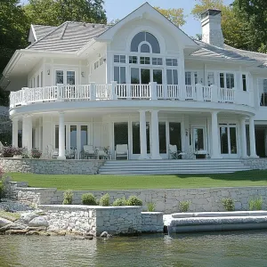 Lakeside Villa with Colonial Charm