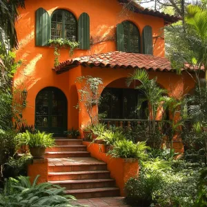 Vibrant Citrus Villa in Jungle Paradise