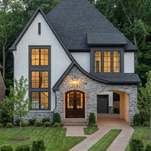 Curved Gable Cottage With Stone Welcome