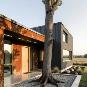 Preview of Tree-Hugging Oasis in Modern Architecture