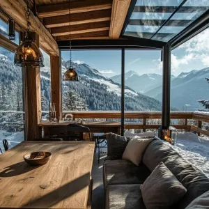Alpine Chalet With Glass Roof