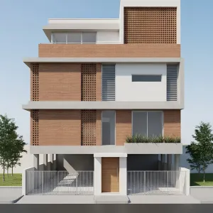 Terracotta Screens With Floating Bands