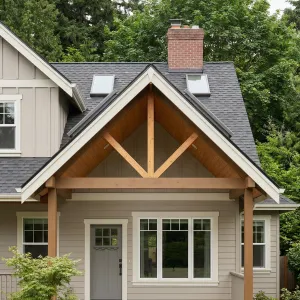 Craftsman Porch Gable Woodland Hideaway