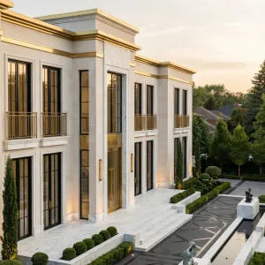 Gilded Promenade Neoclassical Estate