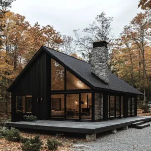 Velvet Cabin Amidst Autumnal Splendor