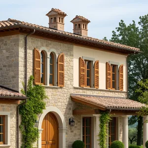 Tuscan Tranquility in Brick and Stone