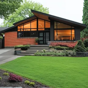 Retro Retreat in Brick and Glass