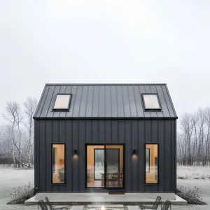 Charcoal Gable Hearth Cabin
