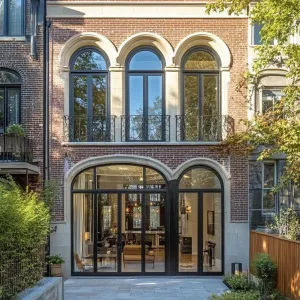 Garden Retreat with Brick and Arches