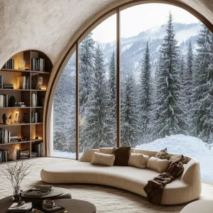 Cozy Nook in the Snowy Sky