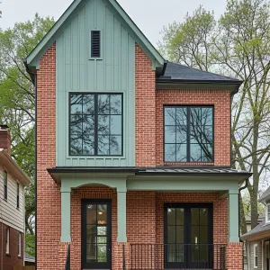 Chic Brick Sanctuary with Gabled Grace