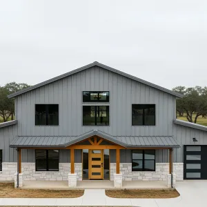 A Sleek Steel Symphony: Gray Barndo Delight