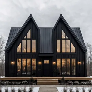 Shadowy Splendor: A Cozy Farmhouse Retreat