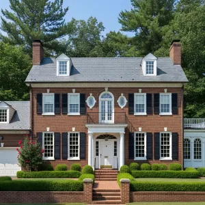 Oval-Fanlight Brick Colonial Panache
