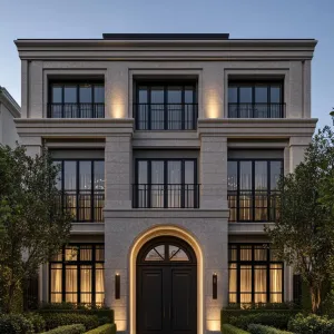 A Grand Facade: The Arched Elegance Retreat