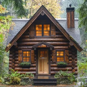 Cozy Log Cabin in Leafy Dreamland