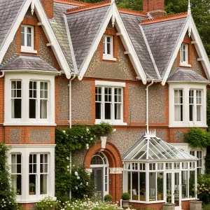 Victorian Vista with Vibrant Vines